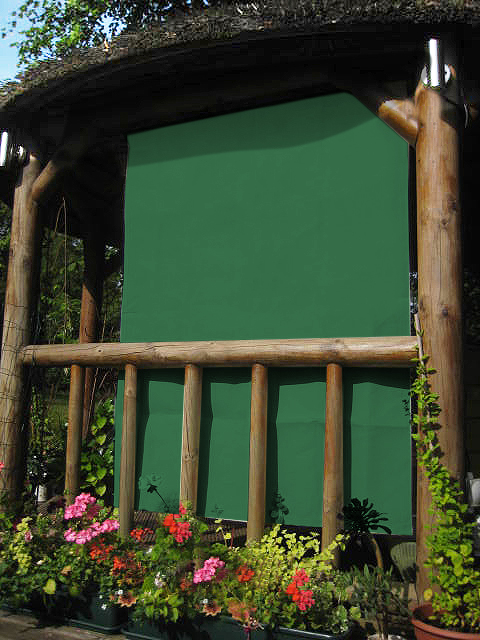 Toile d'Ombrage Verte Rectangulaire pour Structures en Bois - 1.6m