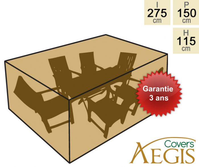 Housse Aegis - Salon Rect. 6 Places Deluxe - (150x275x115cm)