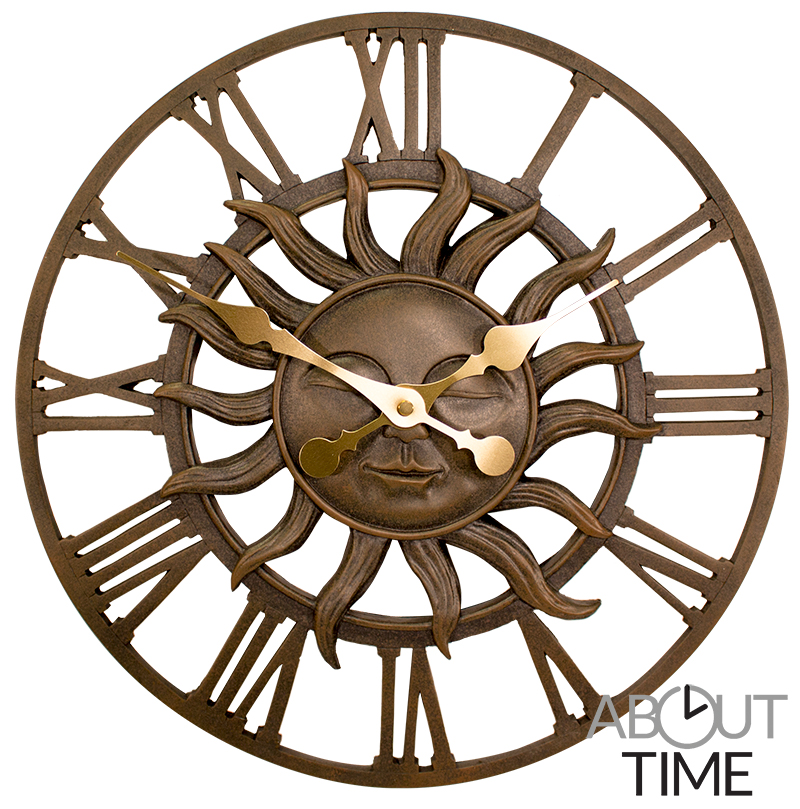 Horloge Soleil Finition Cuivre - 38 cm - About Time™