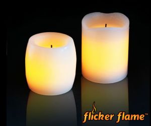 Lot de 2 Bougies Électriques en Cire Flicker Flame™