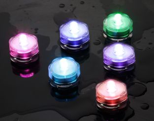 Bougies Chauffe-Plats LEDs à Lumière Changeante avec Flammes Vacillantes et Submersibles - Lot de 6