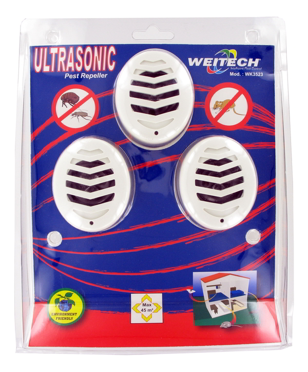 3x Ultrasons Souris Weitech WK3523 STOPMULTI45 - Anti Rongeurs/Insectes