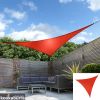 Voile d'Ombrage Rouge Triangle 3m - Imperméable - 160g/m2 - Kookaburra®