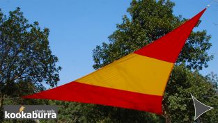 Voile d'Ombrage Triangulaire 5m Imperméable Drapeau Espagnol Kookaburra®