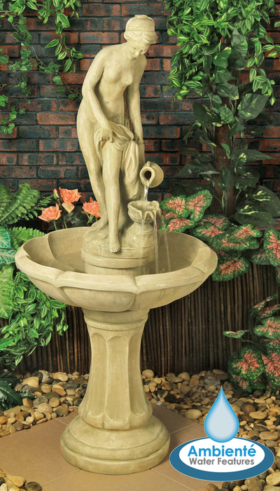 Fontaine Extérieur - Figurine Annabella - Couleur Nacre - 106cm - Ambienté™