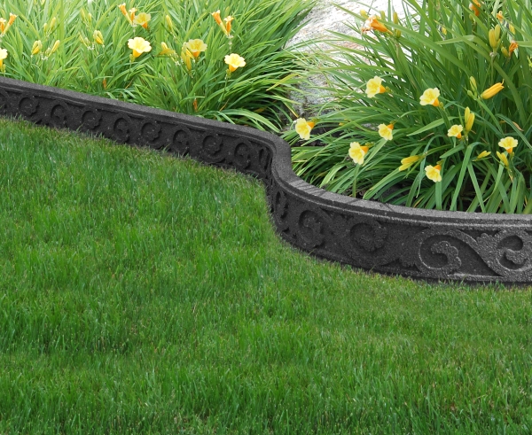 FlexiCurve Scroll Design Garden Edging (2x 1.2m packs) in Grey