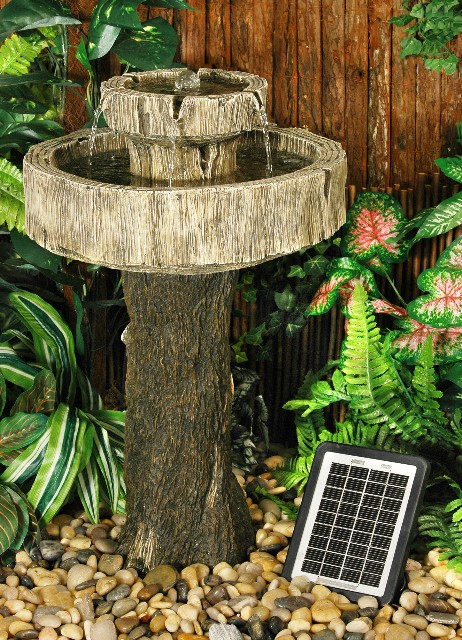 Fontaine solaire extérieure, fontaine de bain d'oiseau solaire