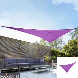 Voile d'Ombrage Violet Triangle  angle droit 6m - Impermable - 160g/m2 - Kookaburra