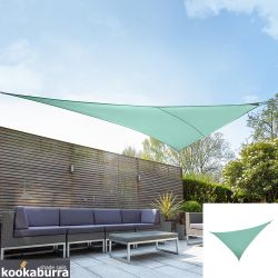Voile d'Ombrage Turquoise Triangle  angle droit 6m - Impermable - 160g/m2 - Kookaburra