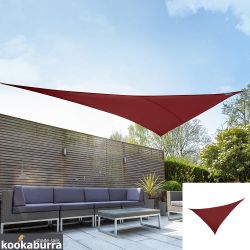 Voile d'Ombrage Bordeaux Triangle  angle droit 6m - Impermable - 160g/m2 - Kookaburra