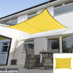 Voile d'Ombrage Jaune Rectangle 5x4m - Impermable - 160g/m2 - Kookaburra