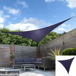 Voile d'Ombrage Bleu Triangle 3,6m - Impermable - 160g/m2 - Kookaburra