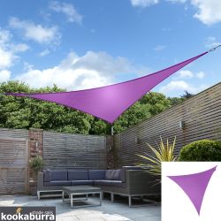 Voile d'Ombrage Violet Triangle 3,6m - Impermable - 160g/m2 - Kookaburra