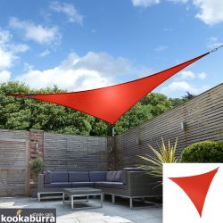 Voile d'Ombrage Rouge Triangle 5m - Impermable - 160g/m2 - Kookaburra
