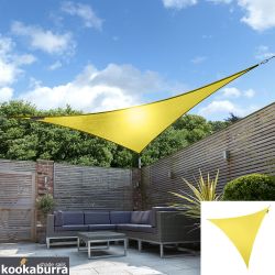 Voile d'Ombrage Jaune Triangle 5m - Impermable - 160g/m2 - Kookaburra