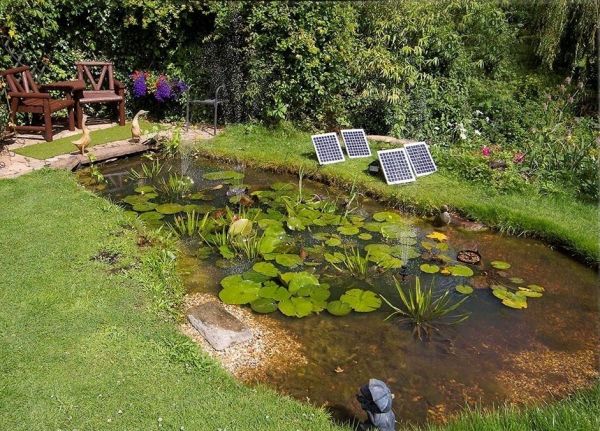 Pompe à eau à énergie solaire Jardin Fontaine Kit d'étang pour