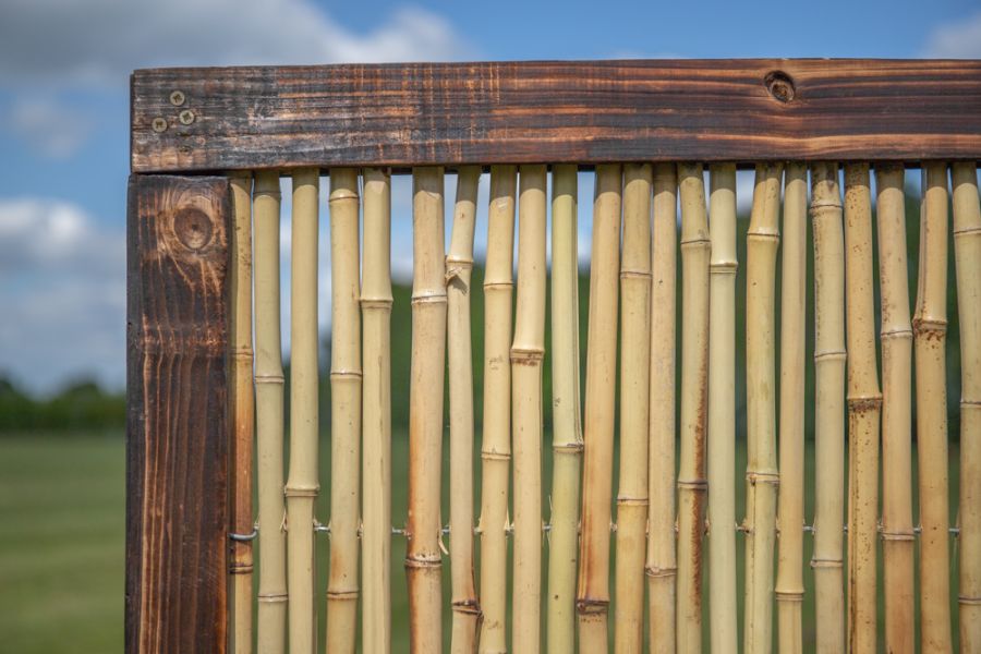  Panneau  Ext rieur en Bambou  avec Cadre Papillon  L180cm x 