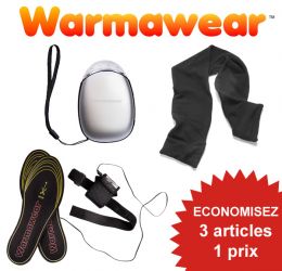 Ensemble Warmawear avec Chauffage Mains, Semelles et Écharpe Chauffantes