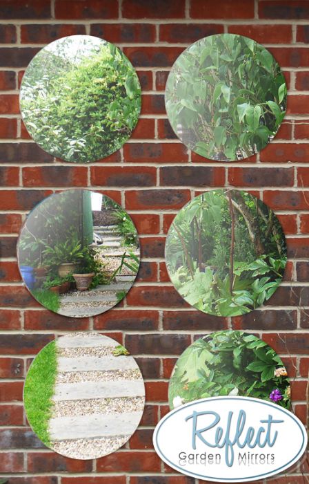 Ensemble de 6 Miroirs Circulaires en Acrylique pour Jardin Reflect™
