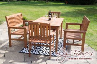 Salon de jardin Oakham 6 chaises - en bois par Liz Frances™