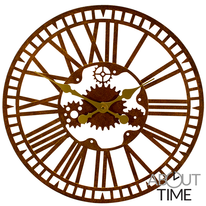 Horloge Mécanique De Jardin En Métal - Finition rouille - 40cm - About Time™