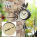 Horloge de Gare Extérieur avec Thermomètre Coq et Cloche - 47cm - About Time™
