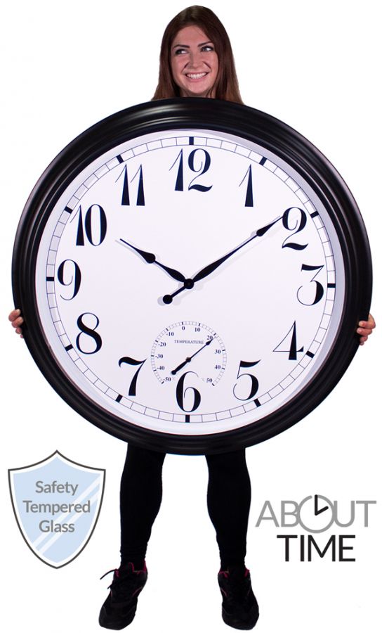 Grande Horloge De Jardin - Noir - 90 cm - About Time™