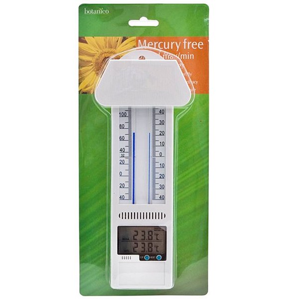 Thermomètre Botanico avec Écran Digital Min/Max