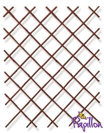 Brise-Vue Treillis Extensible en Bambou Noir pour Clôtures– 2.0m x 2.0m - Par Papillon™