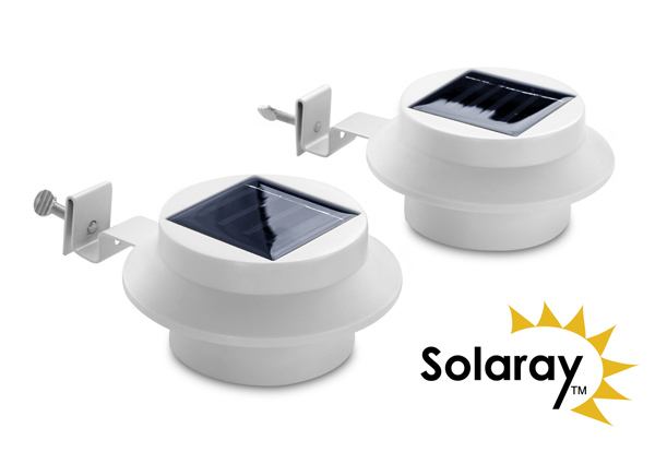 Lampes Solaires pour gouttière -« Solaray™ »- Lot de 2