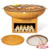 75cm Fire Bowl BBQ Complete Kit with Wood Store - by La Fiesta