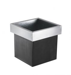 30cm Cache-Pot Cube en Zinc Monochrome