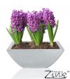 Jardinire vase Argente en Zinc Galvanis - 30 cm