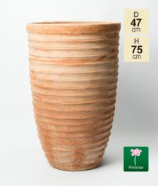 Jardinière Cylindrique Conique En Terre Cuite De 75 cm