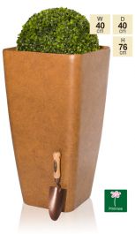 Jardinière Carrée Évasée En Rouille De 76 cm - Par Primrose ™