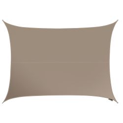 Voile d'Ombrage Taupe Rectangle 3x2m - Impermable - 160g/m2 - Kookaburra
