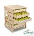 Rack de Stockage en Bois pour Pommes 5 Tiroirs - H78cm x L60cm x P55cm par Lacewing™