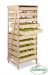 Rack de Stockage en Bois pour Pommes 10 Tiroirs  - H156cm x L60cm x P55cm par Lacewing™
