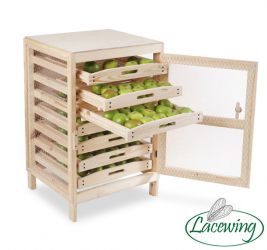 Rack de Rangement  pour Pommes Traditionnel - H91cm x L58.5cm x P53cm - 7 Tiroirs  par Lacewing™