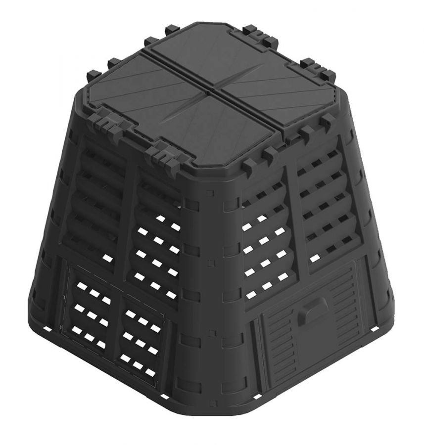 Composteur Modulaire De 420 L En Plastique Noir