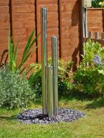 3ft (0.85m/65cm) Standard Three Tiered Tubes Water Feature With Lights on Base by Ambienté™