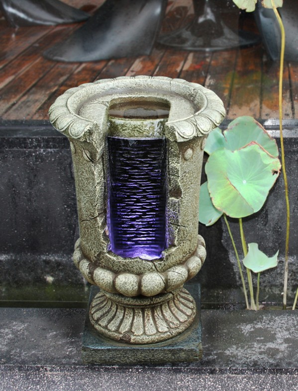 Fontaine Cascade "Vasque Ouverte" – Avec Lumière LED