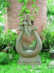 Fontaine Chérubin sur une Harpe - avec Lumières
