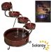H55cm Etna Solar Cascade Ceramic Water Feature with Lights by Solaray