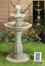 Fontaine Solaire Impérial 112cm Avec Lumière Leds- By Solaray™