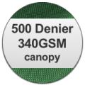 500 Denier 350GSM canopy