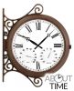 Horloge de Gare Exterieur Thermomètre Hygromètre Double Face - 38cm - About Time™