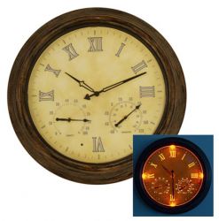 Horloge d'Extérieure Classique avec LED - 45,7 cm