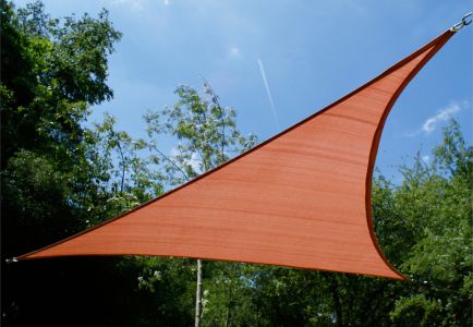 Voile d'Ombrage Terracotta Triangle 3,6m - Ajourée - 320g/m2 - Kookaburra®