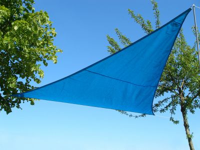 Voile d'Ombrage Bleu Azur Triangle 3,6m - Imperméable - 160g/m2 - Kookaburra®